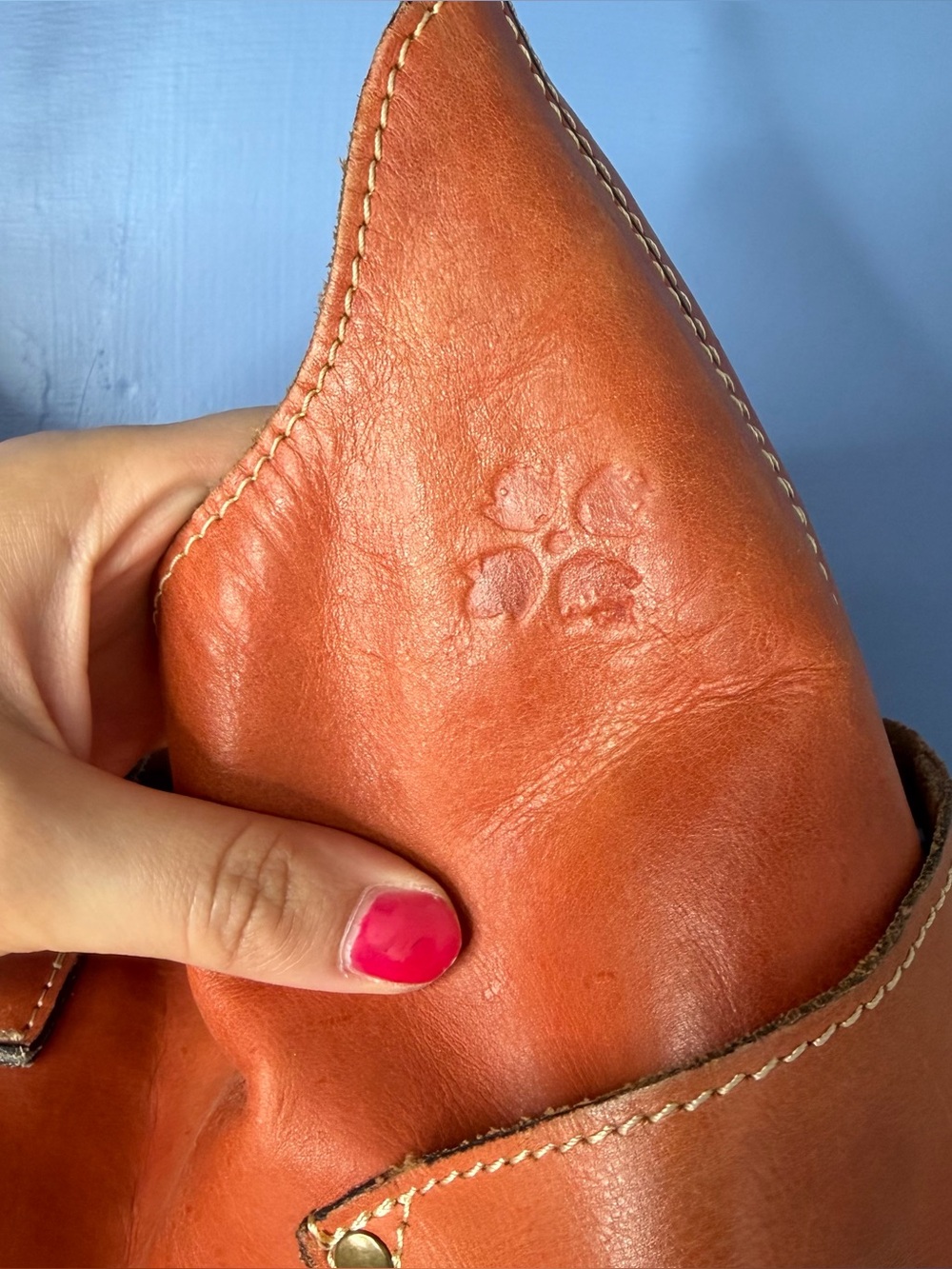 Patricia Nash Urbino Hobo Heritage Orange Tan Leather Large Shoulder Bag - Picture 5 of 8